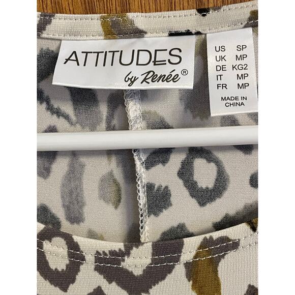 Attitudes by Renee Animal Print Stretch Maxi Tank Dress size Small - Picture 3 of 7